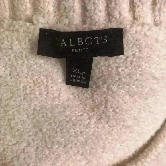 Talbots Petite XLP Multicolor Stripe Soft Terry Knit Sweater L/S Crew Neck - Picture 3 of 4